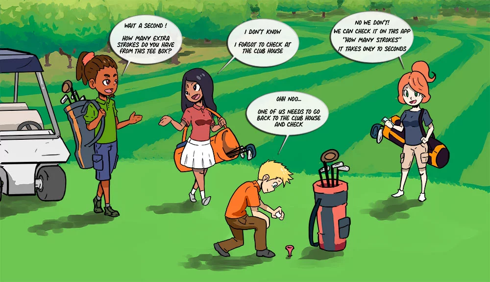 Four players on tee W text (2) Four players on tee