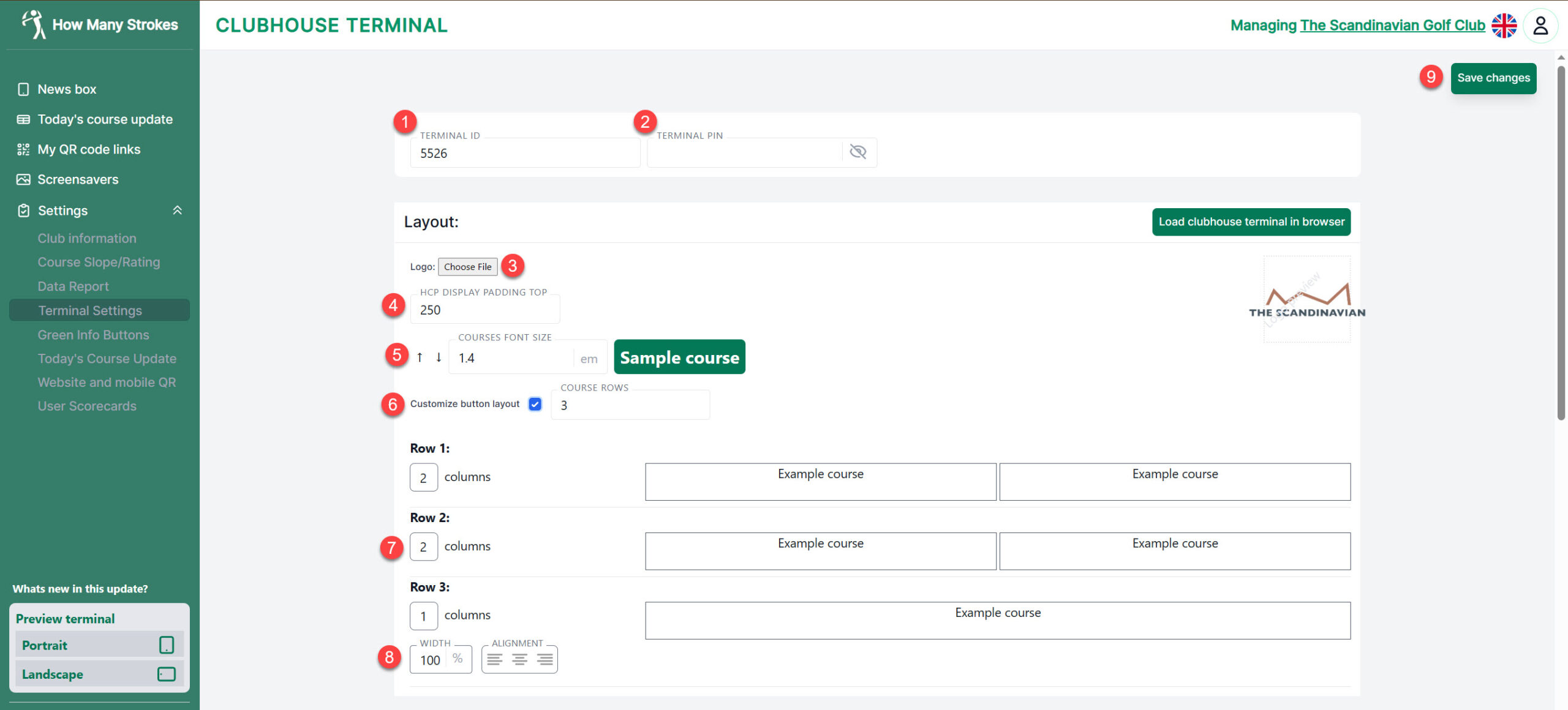 Settings Layout