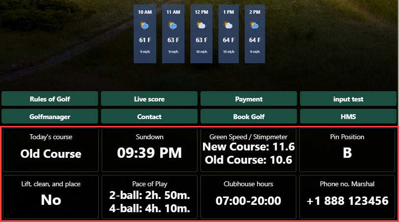 Todays Course Update Example