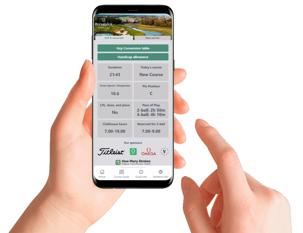 HMS Club app mobile hands How Many Strokes Club App