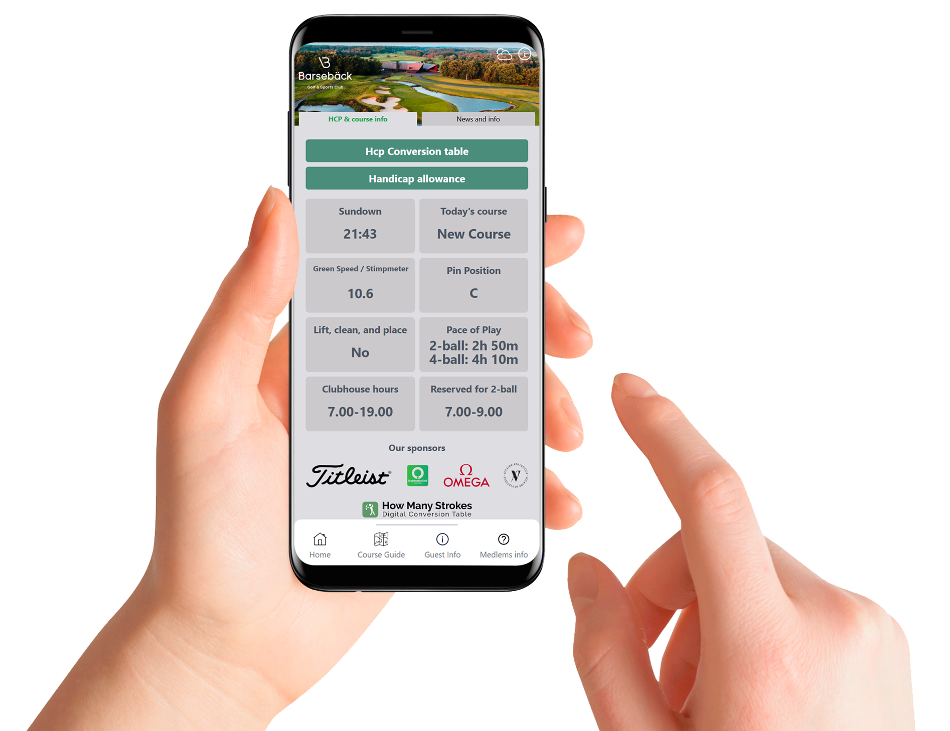 HMS Club app mobile hands How Many Strokes Club App