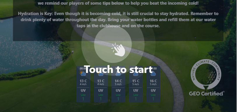 Touch Indicator for the Terminal