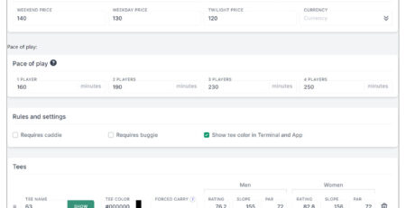 You Can Now Show And Hide Selected Tees And Courses