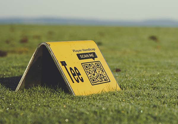 QR code on Tee marker