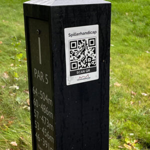 QR Code Sticker Digital Conversion Table On Pole