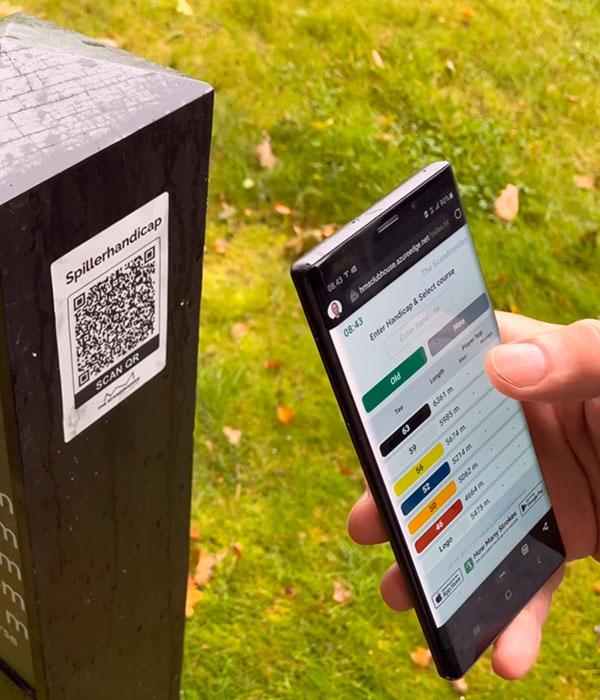 QR Code Sticker Digital Conversion Table On Pole